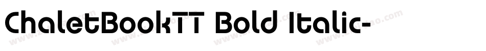 ChaletBookTT Bold Italic字体转换